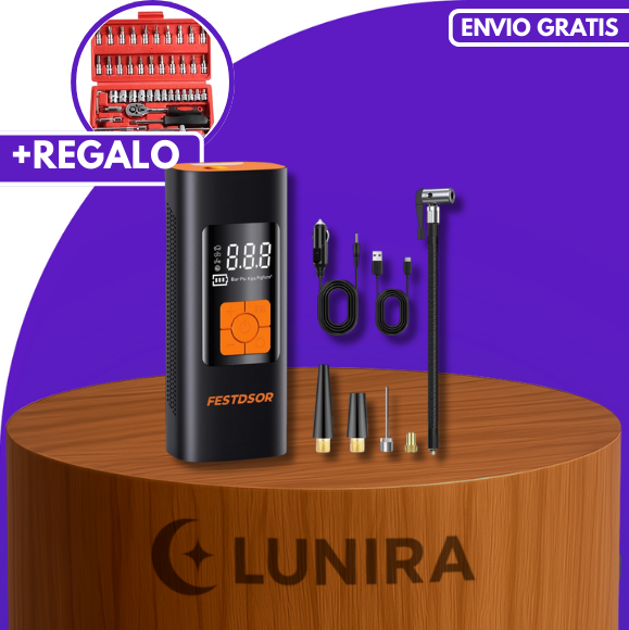Compresor de Aire de Alta Presión Eléctrico Inalámbrico + REGALO: Kit de Herramientas
