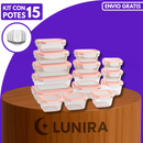 Kit con 15 Frascos Herméticos de Vidrio + 10 Vasos de Vidrio Aruba de Regalo