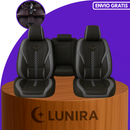 Funda para Asiento de Auto Deluxe en Cuero Legítimo Universal +REGALO: Alfombra Completa