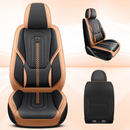 Funda para Asiento de Auto Deluxe en Cuero Legítimo Universal +REGALO: Alfombra Completa