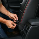 Funda para Asiento de Auto Deluxe en Cuero Legítimo Universal +REGALO: Alfombra Completa